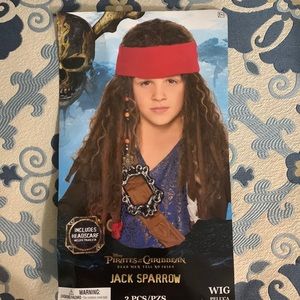 Disney Pirates of the Caribbean Jack Sparrow Kids Costume - Red and Brown